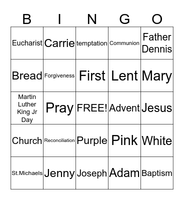 2nd Grade Bingo Card