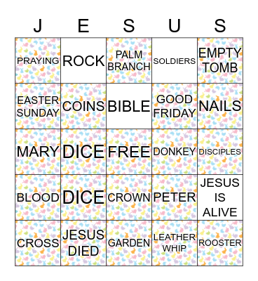 EASTER KIDS BINGO  Bingo Card