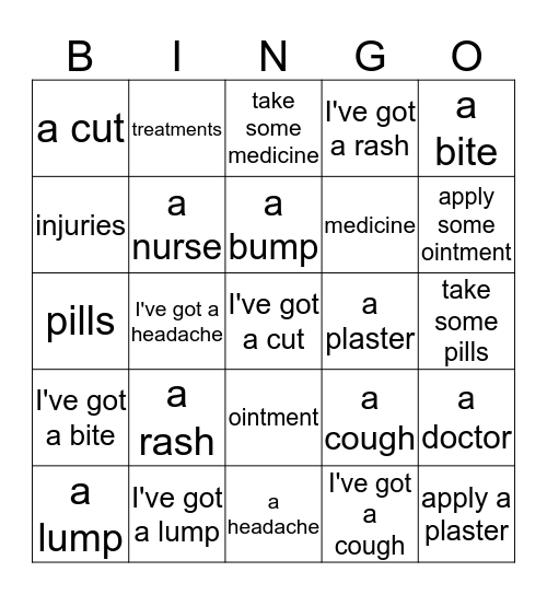 What do you like to do? Bingo Card