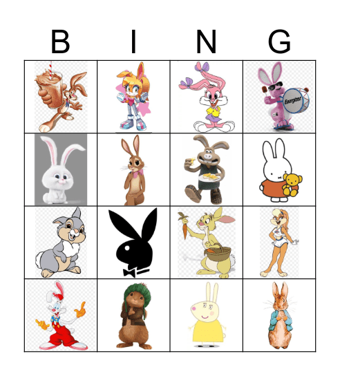 Bunny Bingo Card