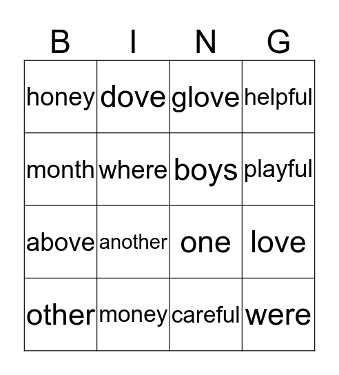 Bingo Card