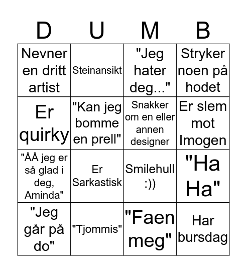 August - Bingo! Bingo Card