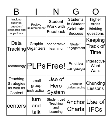 PATS Board Bingo Card