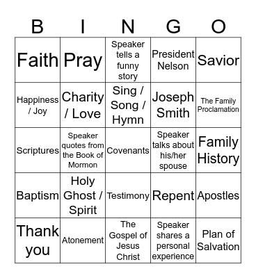 Conference Bingo Card