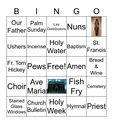 Sacred Heart 150th Anniversary Bingo Card
