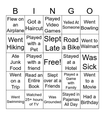 SPRING BREAK!    Find a Friend Who.... Bingo Card