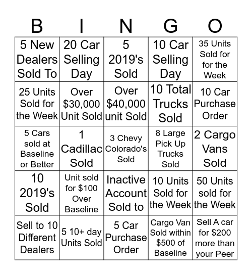 GP 01 Remarketing Bingo! Bingo Card
