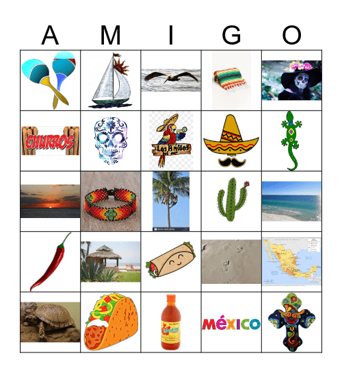 MEXICAN AMIGO Bingo Card