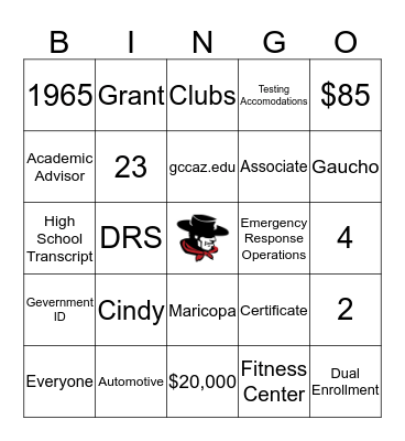 GAUCHO BINGO Card