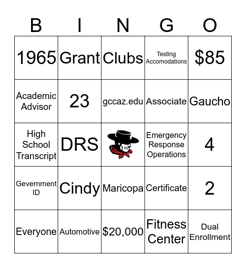 GAUCHO BINGO Card