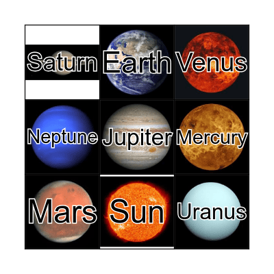 Planet Bingo Card