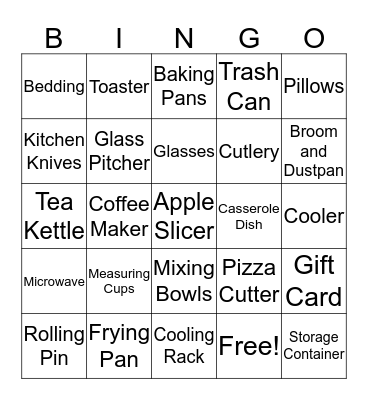 Renee's Bridal Shower Bingo Card