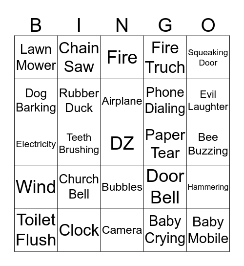 Delta Zeta's Listen Up Bingo Card