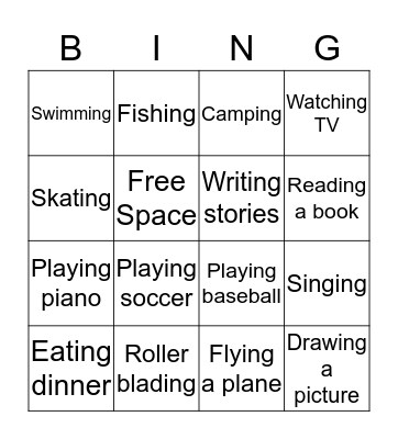 What Are You Doing? Bingo Card