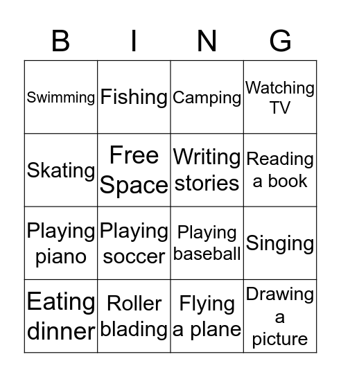 What Are You Doing? Bingo Card