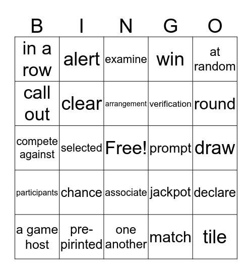 SEP I U3LA Bingo Card