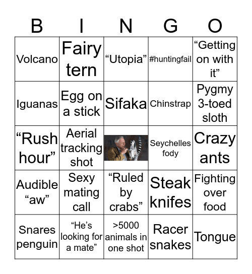 Planet Earth II - Episode I Bingo Card