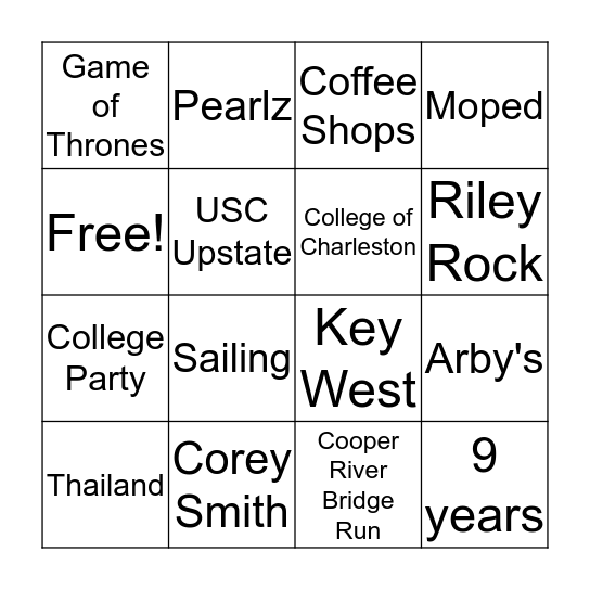 Couple's BINGO Card