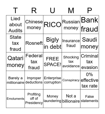 HOW BAD ARE TRUMP’S TAX RETURNS? Bingo Card