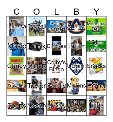 Mr. Colby's Bingo Card