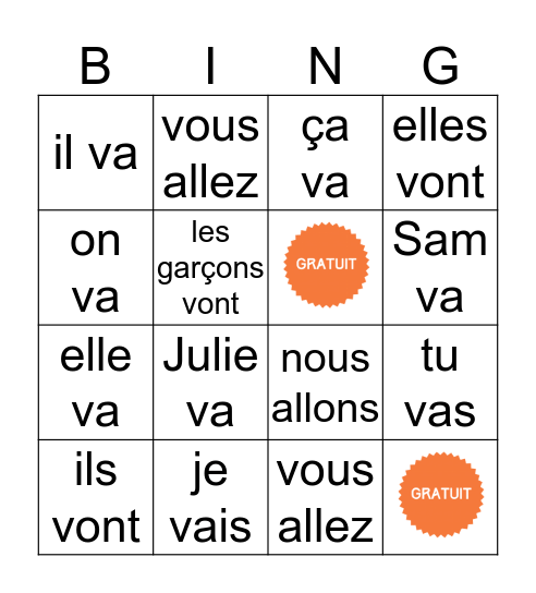 ALLER Bingo Card