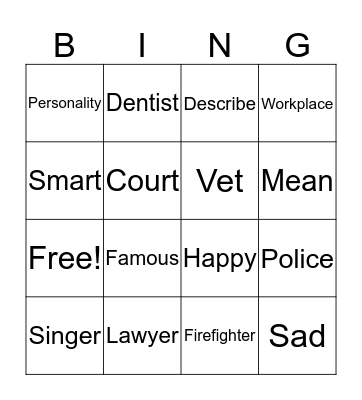 ASL Bingo Card