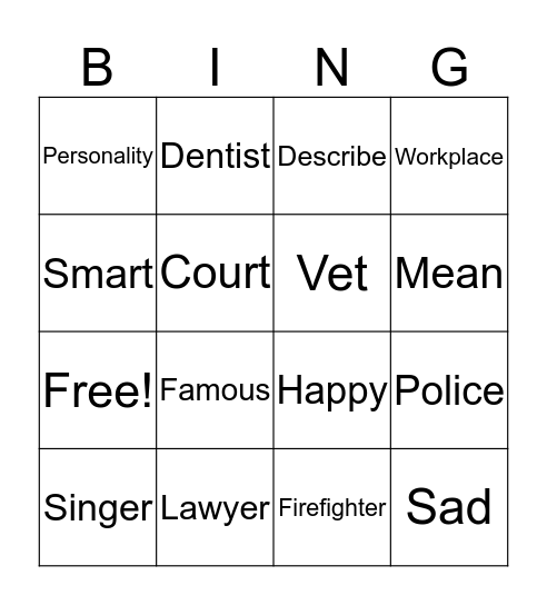 ASL Bingo Card