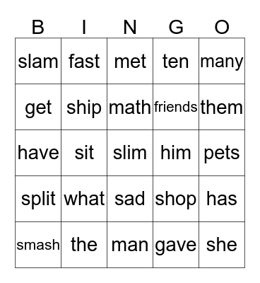 Nathaniel's BINGO  Bingo Card