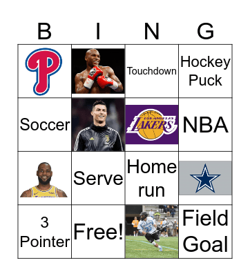 Sports Bingo Card