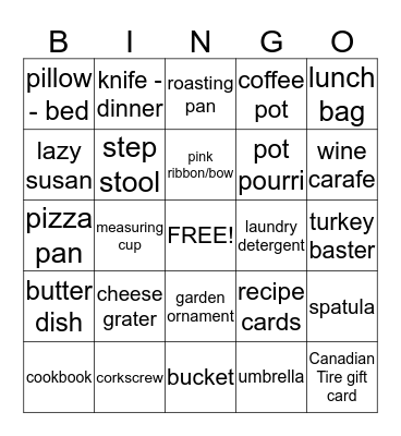 BRIDE Bingo Card
