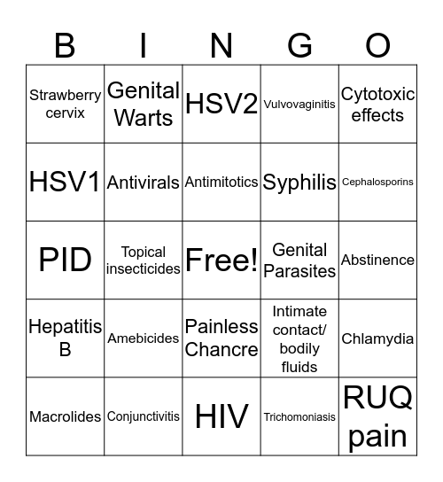STI BINGO Card
