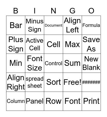 Excel Bingo Card