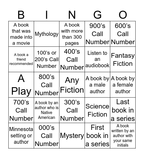 Quarter 4 Classroom Reading Challenge  Bingo Card