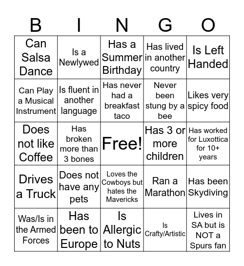 Region 56 Bingo Card