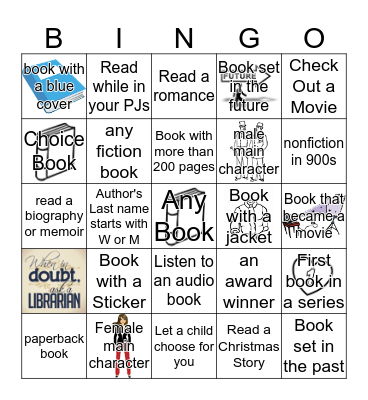 Adult Summer Reading Bingo Card