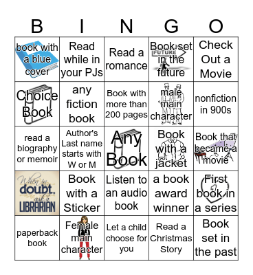 Adult Summer Reading Bingo Card