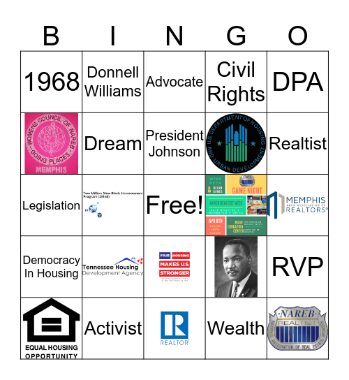 Fair Housing Bingo Card