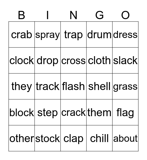 RED 1 Bingo Card