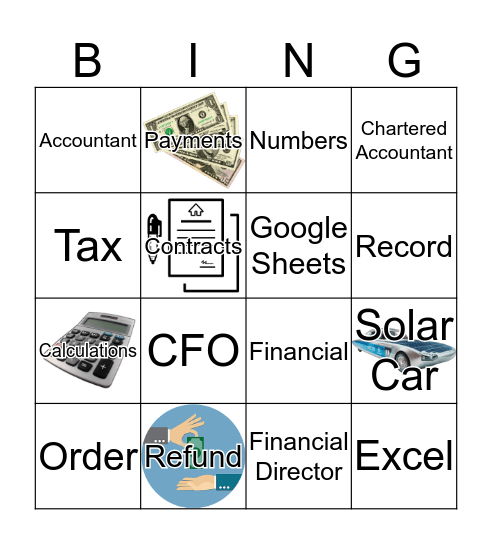 Accounting Bingo!  Bingo Card