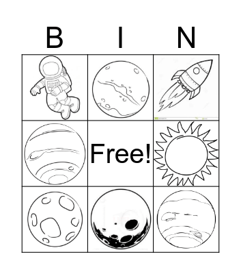Space Bingo Card