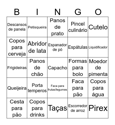 Chá Bar Jacque & Thiago Bingo Card