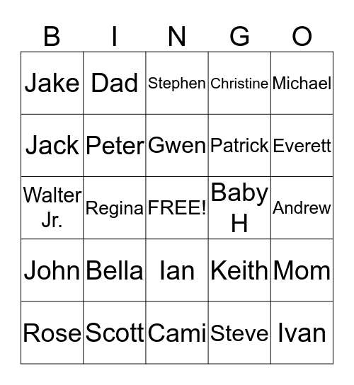 Happy Birthday Bingo! Bingo Card