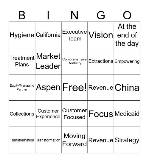 April Card Bingo Card