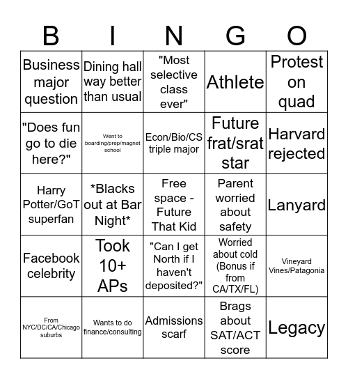 Prospie Szn Bingo Card