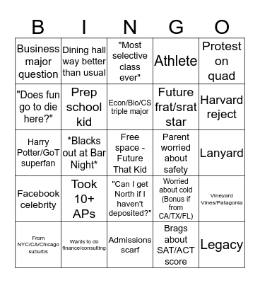 Prospie Szn Bingo Card