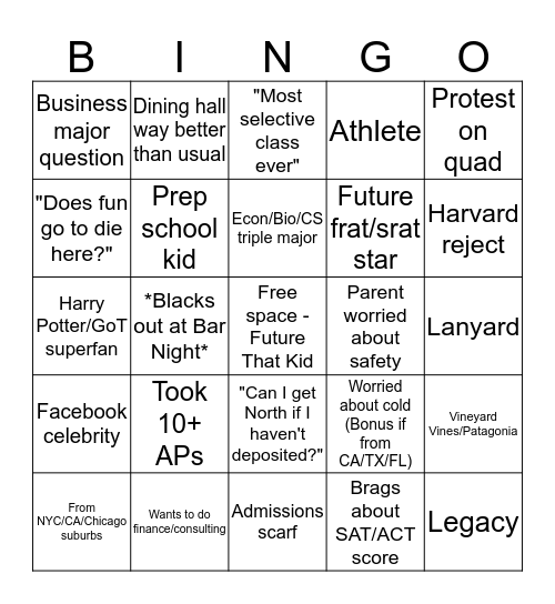 Prospie Szn Bingo Card