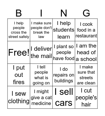 Level 3 Community workers Bingo Card