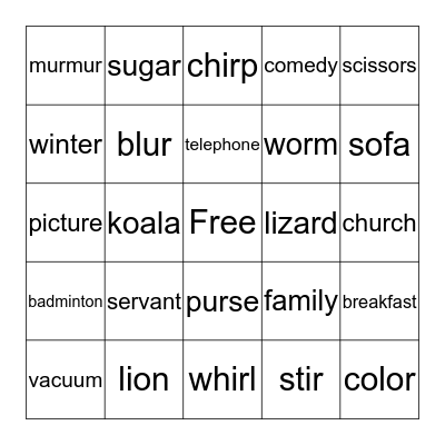 Bingo Card