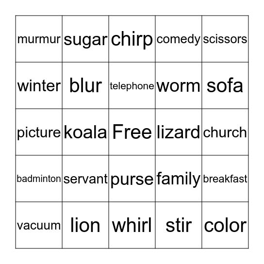Bingo Card