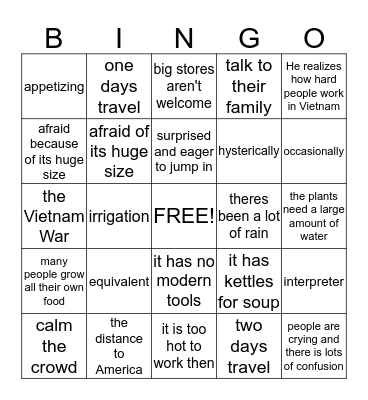 Bingo Card